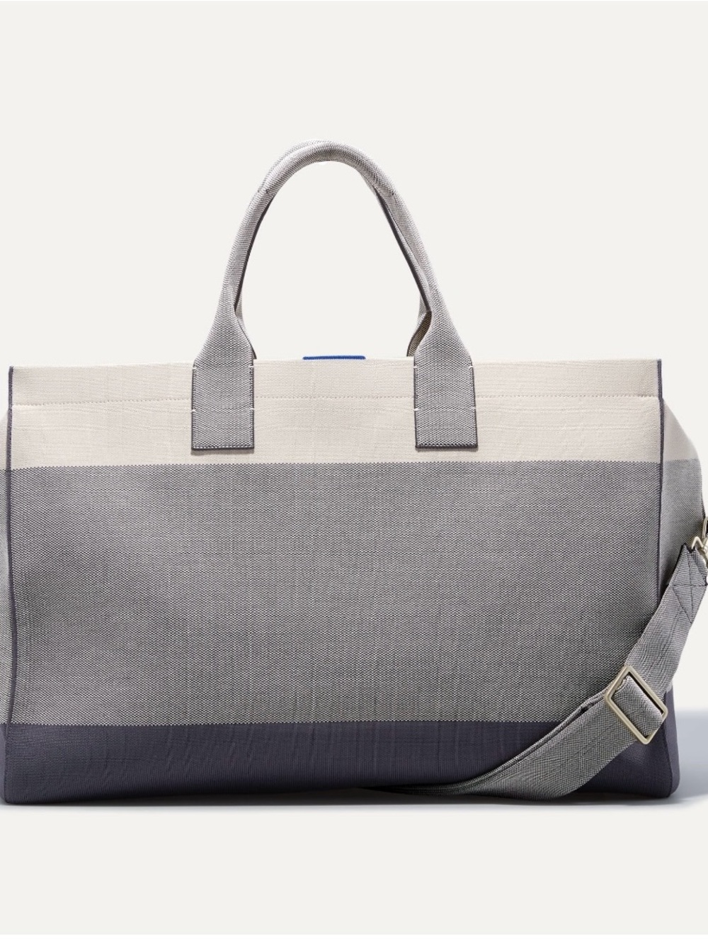 Rothy’s The Weekender Duffel Bag Sand Stone Gray Cream